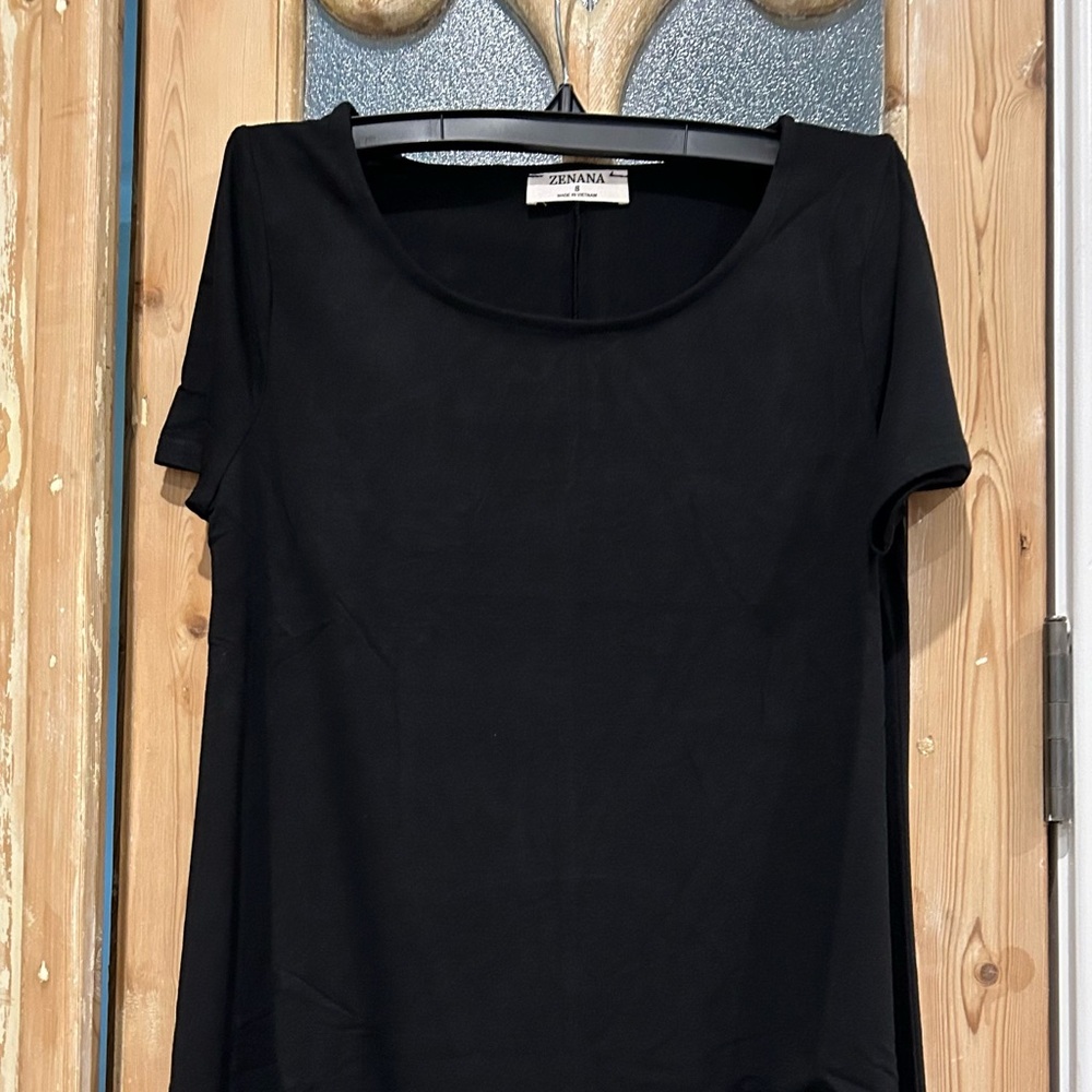 Zenana Outfitters Classic Black Tunic Top
